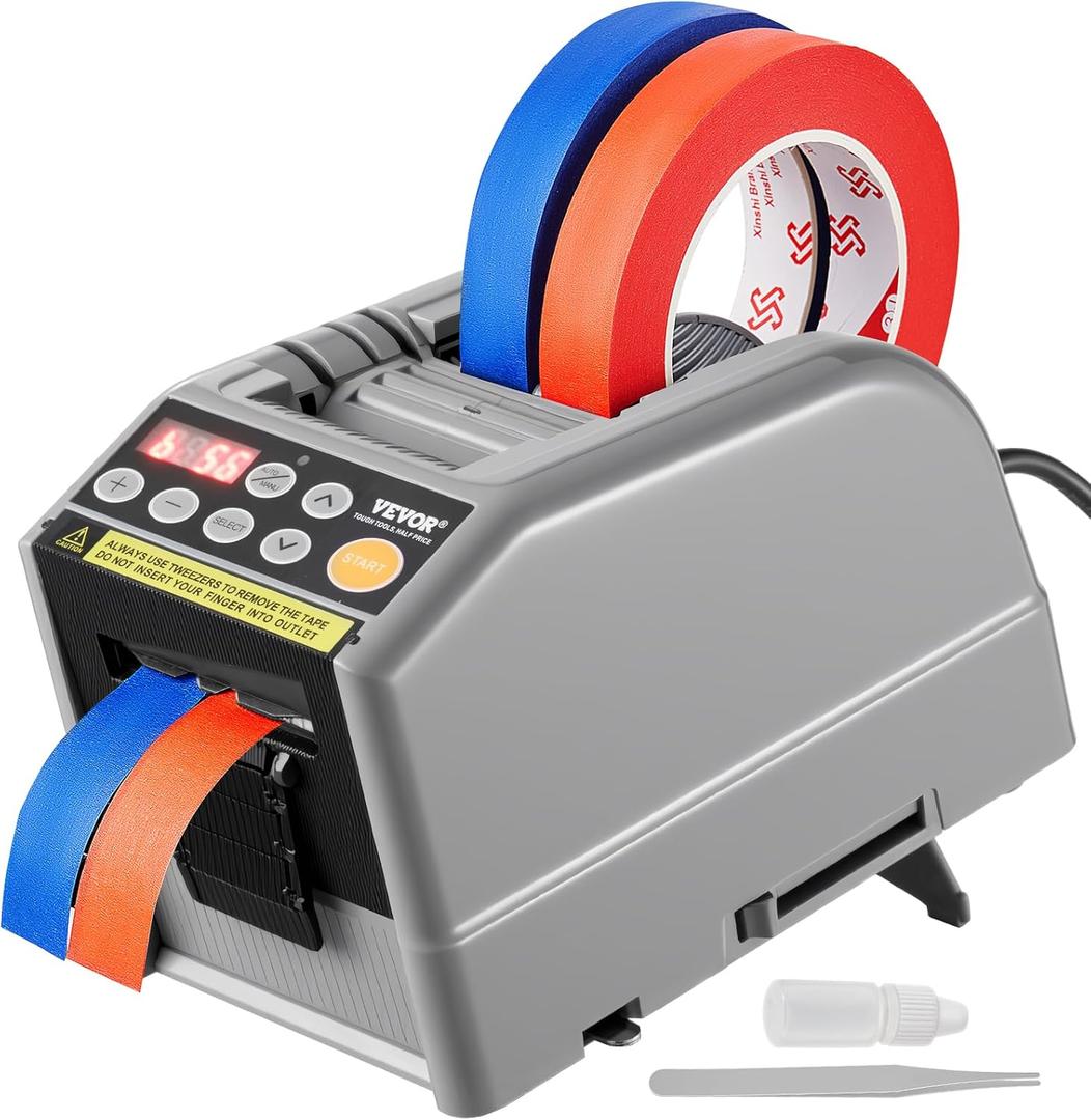 VEVOR Automatic Tape Dispenser Adhesive Electric Cutter Packaging Machine Cutting Machine 6-60mm Tape Width VEVOR Automatic Tape Dispenser Adhesive Electric Cutter Packaging Machine Cutting Machine 6-60mm Tape Width