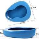 ONEDONE Bedpan for Elderly Females Heavy Duty Bed Pans for Elderly Men Women Thick Large Bedpans for Bedridden Patient Hospital Home Bed Pan Emergency Device (Blue)