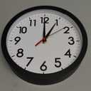 AKCISOT 12 Inch Wall Clock Silent Non-Ticking Modern Wall Clocks Battery Operated - Analog Classic Clock for Office, Home, Bathroom, Kitchen, Bedroom, School, Living Room(Black)