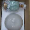 Vintage Lamp for Living Room,16" Modern Ceramic Table Lamps for Bedroom,Retro Bedside Nightstand Traditional Lamps, Classic Chinoiserie Green Lamp for Home Decor (LD003)