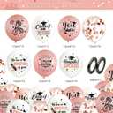 75Pcs Pink Graduation Decorations 2026 Balloons Class of 2026 Graduation Party Supplies with Congrats Balloon Ribbons for Congrats Party Decoration