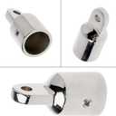 2Pcs Boat Bimini Top Fitting Deck Hinge Slide Cap Pipe Eye End Cap External Eye End Canopy Tube Boat Accessories (7/8" 22mm)