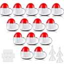Boao 30 Pieces Valentine Heart Lip Gloss Tube Empty Funny Mini Plastic Lip Gloss Containers with 4 Pieces Plastic Funnels Valentine's Day Gifts for Women Girls DIY Cosmetics, 5 ml