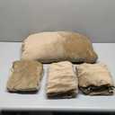 Sofa Cover 4 Piece T Cushion Sofa Slipcovers Thick Velvet Couch Cover Furniture Protector Stretch Sofa Covers for 3 Cushion Couch with 3 Individual T Cushion Covers Washable, Camel