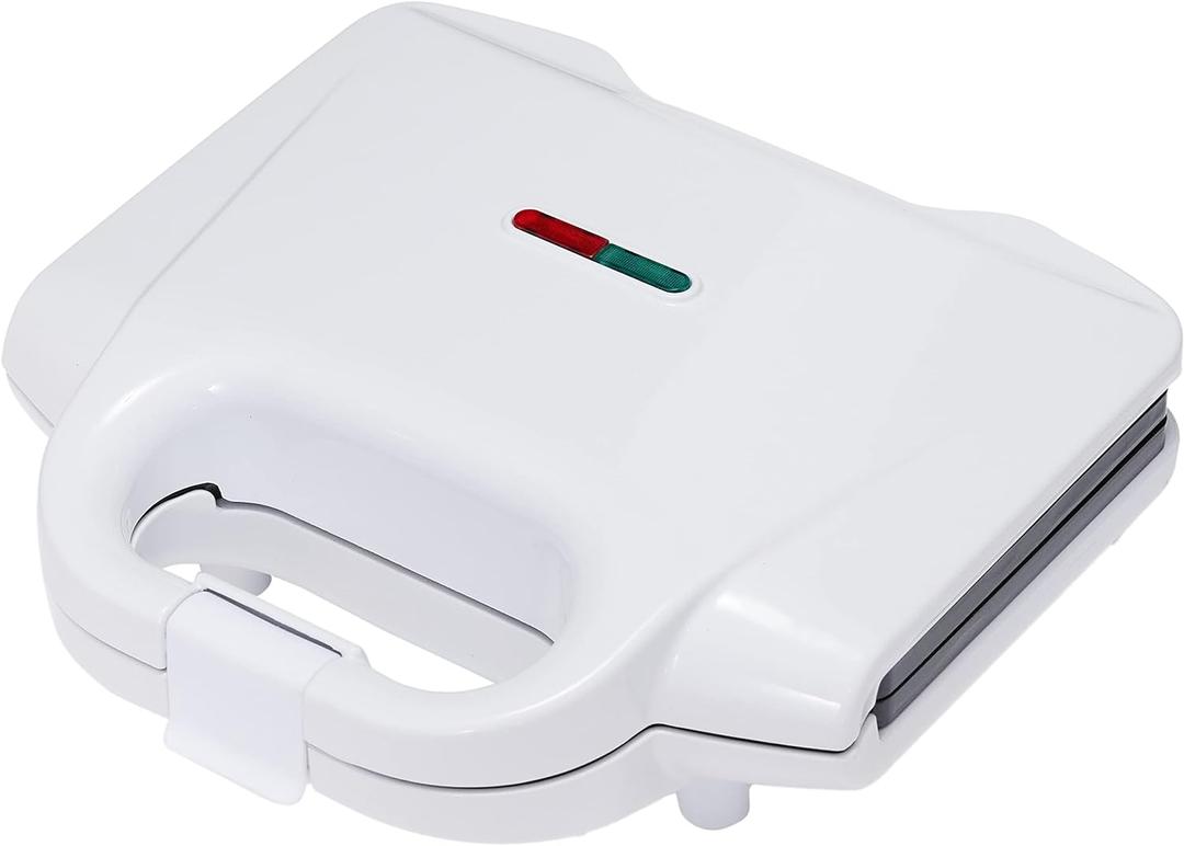 Amazon Basics Waffle Maker 2-Slices White with Non-stick coating and Easy to Clean, 700W