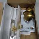 Mortise Lock Set for Interior Door, Vintage Antique Door Knobs with Lock and Skeleton Key, Old Door Knob Replacement Fits 1-3/8 in 1-3/4 in, Antique Brass Finish