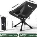 Folding Camping Chairs Lightweight & Portable, No Assembly, 360 Swivel Camping Chair for Adults, Compact Outdoor Chairs for Beach, Lawn, Travel, Backpacking, Hiking, Fishing