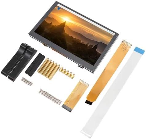 Touch Screen IPS Display 1024 X 600 DSI IPS LCD Display for Pi5 4B CM4 3B 3A 3B CM3+ CM3 + It 3A Connect Via Including Panel Touch Screen 4B This 5in