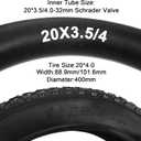 RUTU 20x4.0/20x3.0 Bike Tire Foldable,20x4.0/20x3.0Fat Tire Tube,20 Inch Bike Tire and Tube with Tire levers,Valve Tool Compatible with Electric Bike/Mountain Bike Tires and Tubes
