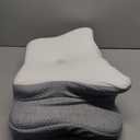 Cervical Neck Pillow for Pain Relief Sleeping, Contour Memory Foam Pillows, Ergonomic Side Sleeper Pillows for Adults, Cooling Orthopedic Neck Support Pillow for Back Stomach Sleepers (Queen Size, White & Grey - Grid)