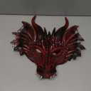 Himine Cosplay Mask Dragon's Head Mask for Festival Party Halloween (Red+black)