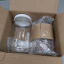 JARMING COLLECTIONS 32oz Extra Wide Mouth Glass Storage Jar with BPA-Free Plastic Lid  Quart Size Airtight Mason Jar for Kitchen, Pantry, and Food Storage (Set of 2)