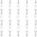 Rooler Hooks for Ceiling Curtain Tracks, Heavy Duty Gliders Hooks, Pack of 20 Pcs