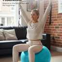 Trideer Exercise Ball for Yoga, Pilates & Fitness Stability Ball Equipment for Home Gym & Office Chair, Core & Balance Training Accessories, Physical Therapy Equipment, Quick Pump Included, 5 Sizes