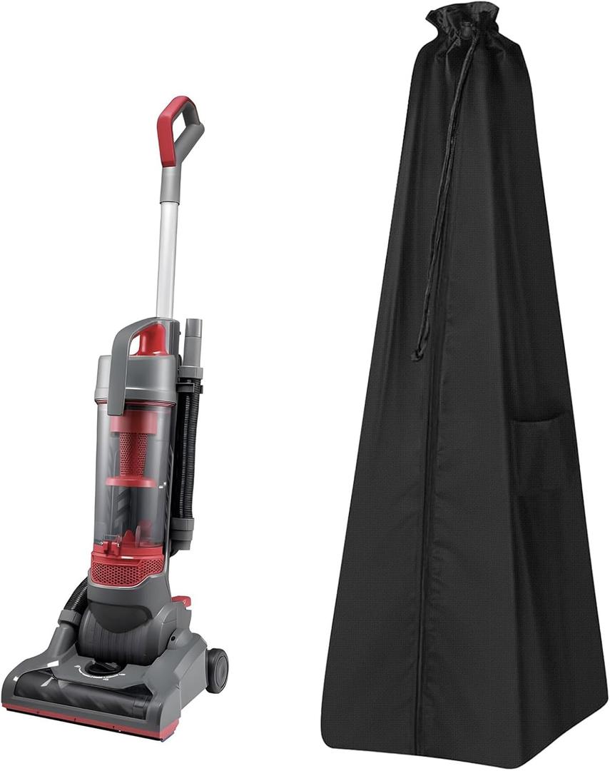 Upright Vacuum Cleaner Storage Bag Household Sweeper Cleaner Protective Dust Bag Stand Vacuum Cleaner Pouch 15" L x 15" W x 48.5" H Black Only Cover