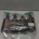 4 Pack 16.9 Oz Shampoo and Conditioner Hand Soap Dispenser Refillable Pump Bottles with Waterproof Labels (Amber)