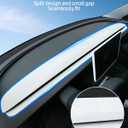 Dashbooard Cover 4pcs ABS Dashboard Panel Trim Cover Compatible with Tesla Model Y Juniper 2025 2026 (Matte White)