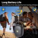 Monster Clip-On Speaker with Carabiner, Ultra-Portable Bluetooth 6.0 Shower Speaker IPX7 Waterproof, 29H Playtime Small Wireless Speaker for Hiking Camping Beach Outdoor Travel - Black