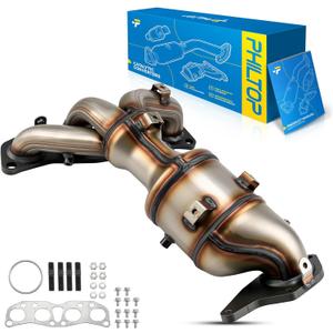 PHILTOP Front High Flow Catalytic Converter Compatible with Nissan Altima 2.5L 2013-2018, Rogue 2.5L 2014 2015 2016 2017 Direct-Fit Catalytic Converter Kit 16694, 49295, 641427(EPA Compliant) 
