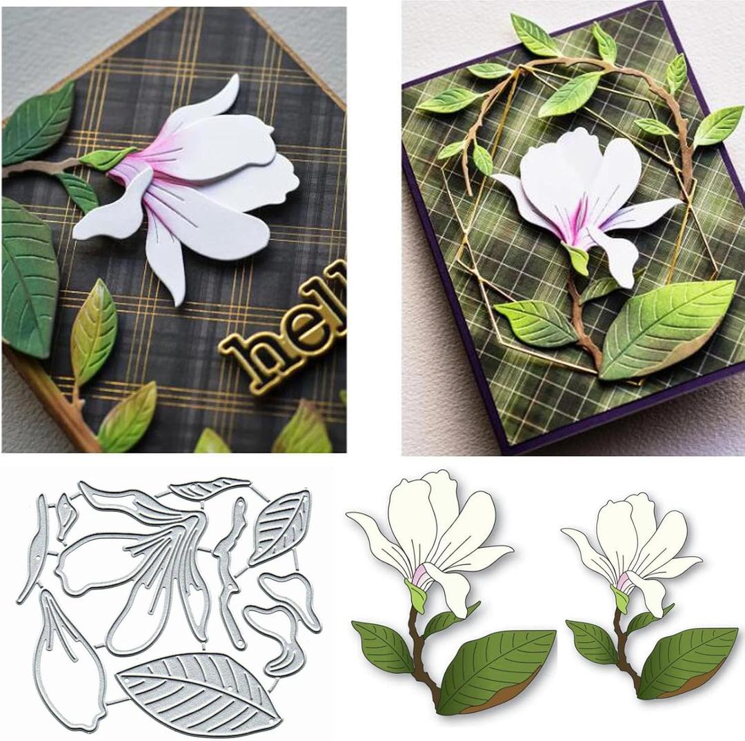 Flower Leaf Metal Die Cuts,Spring Flower Leaf Wedding Card Cutting Dies Cut Stencils DIY Scrapbooking Decorative Embossing Paper Scrapbooking Card Making