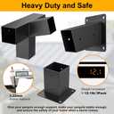 Heavy Duty 15Slanted Roof Wall Mount 4x4 Pergola Bracket Kit,TROPTOLKY Angled 4x4 Wood Post Bracket,DIY Pergola Gazebo Kit 4-Way(3PCS)