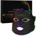 Red Light Mask for Face, 7-1 Colors Facial Care Mask, 850nm Infrared & Red Light Masks, Ergonomic Design for Home & Travel, Black