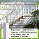 Thyle 2 Pcs 6 x 6 x 39.4 Inches Post Sleeve Vinyl Post Wrap Cover White Column Wraps for Porch Weatherproof Outdoor for Lasting Durability Easy Installation on Patio Decks Porches Mailbox