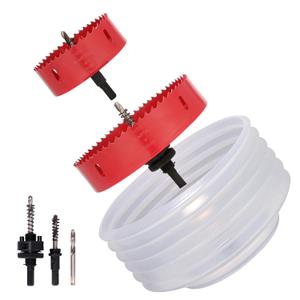 6-Inch & 4-Inch Hole Saw for Recessed Lights and Can Lights - Bi-Metal 4 & 6 Hole Saw with Dust Bowl for 95% Dust Colletcion - Drill Hole Cutter Kit for Wood, Ceiling, Plastic and Metal