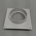 4" Inch Duct Connector Flange - Plastic Straight Pipe Flange for Heating Cooling - Inlet Outlet Ventilation System - Ducting Coupling Wall Plate - Assembly Joint (100mm)
