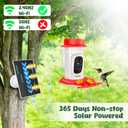 Svanur Smart Hummingbird Feeder with Camera,Solar Powered Humming Bird Feeders for Outdoors,Instant Notifications,W/32G Card,2K Live Video,Easy Clean & Refill,Ideal Gifts for Bird Lovers