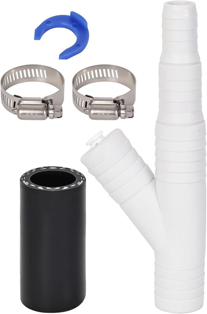 Compatibility with RO WATER OEM ET116-001 D-25QC DLA-D Dishwasher Drain Hose Adapter Kit - 1/4-inch Quick Connect to 7/8-inch Fitting, Heavy-Duty Drain Filter for Garbage Disposal