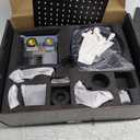 Shower Faucet Set with Tub Spout, Ceiling Mount Shower System with 10 Inch Rain Showerhead and Tub Spout, High-Pressure Showerhead Combo Set Included Valve and Trim, Matte Black