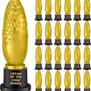 24 Pcs Corn Trophy Award 6 Inch Cream of The Crop Funny Trophy Award Funny Graduation Gifts MVP Gold Plastic Corn Decor Bulk Sports Event Party Favors for Champion Employee Coworker Friend