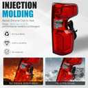 Tail Light Assembly for 19-23 Chevy Silverado 1500 Full LED RH | Rear Brake Turn Signal Tail Lamp, Passenger Side w/ Harness & Bulbs