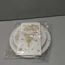 Merry Christmas Paper Plates and Napkins - 62pc Red and Gold Tableware for Winter Holiday Decoration