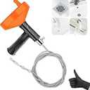 Drain Snake Auger, Plumbing Snake Drain Hair Clog Removal Tool, Heavy Duty Toilet Snake Auger, Sink Unclogger Drain Cleaner Tool for Bathroom Kitchen Tub Shower Drain Clog Remover with Gloves33 Feet