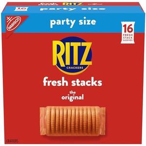 RITZ Fresh Stacks Original Crackers, Party Size, Travel Snacks, 23.7 oz (16 Multi Snack Packs), Best By 25 SEP 2025
