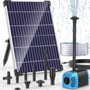 POPOSOAP Solar Water Pump, 12W Solar Fountain Pump 160GPH Flow Adjustable Solar Powered Water Pump with Dry-Run Protection for Fish Pond, Wildlife Garden, Ponds, Waterfall, Hydroponics