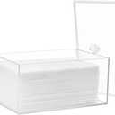 zoocatia Farmhouse Laundry Dryer Sheet Holder Clear Detergent Pods Container Dryer Balls Dispenser with Lid, Organization and Storage Box for Laundry Room, Bedroom, Desk