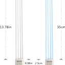 2PC UV Light Tube Ozone Sanitizer Bulb Ultraviolet Lamp Quartz Type 38W