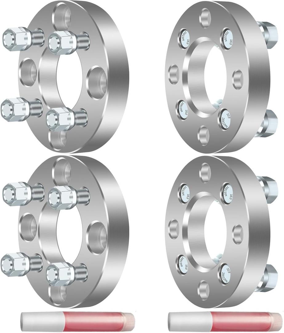 ECCPP 4PCS 1 inch Conversion Wheel Adapters 4x114.3 to 4x100 4 Lug 12x1.5 Studs 74mm fits for Hyundai Accent 1998-2000| for Hyundai Elantra 1992-2000| for Honda Accord 1990-2002