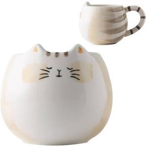 Cute Cat Coffee Mug with Ears, 12 Oz Ceramic Tea Cup for Women and Men, Kitty Themed Choice for Cat Lovers