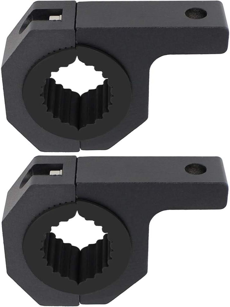 Universal Bull Bar Clamp Mounting Kit-2PCS Heavy Duty LED Light Bar Brackets for 1.38"/1.5"/1.6"/1.97" Tubes, Fits Roof Roll Cage, Bumper, Off-Road Driving Lights