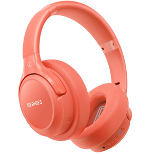 BERIBES Bluetooth Headphones Over Ear, 65H Playtime and 6 EQ Music Modes Wireless Headphones with Microphone, HiFi Stereo Foldable Lightweight Headsets, Deep Bass for Home Office Cellphone PC Ect.