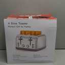 Toaster 4 Slice Retro Stainless Steel,Best Prime 4 Slice Toaster Wide Solt with 7 Shade Settings, Perfect for Waffles, Bagels and More Lainsten T-527