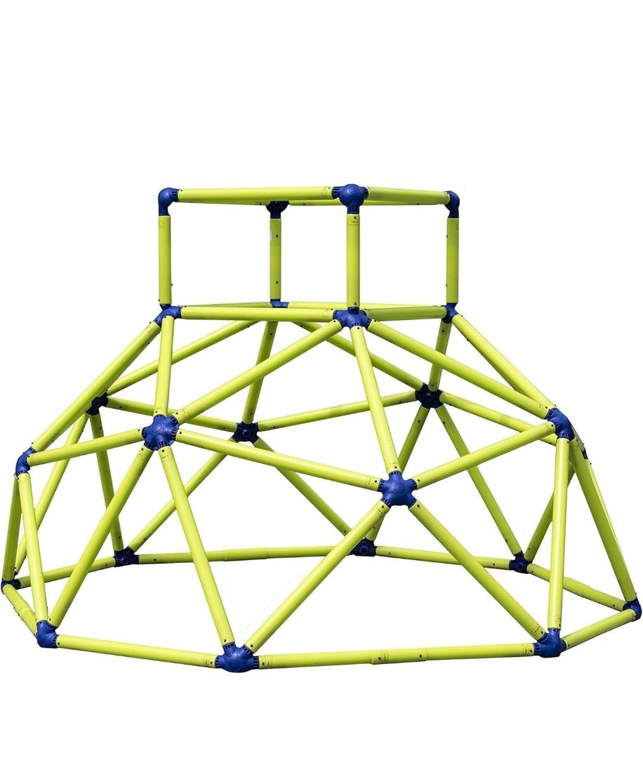Eezy Peezy Climber with Top - Active Indoor Outdoor Play Set Climbing Dome Equipment Toys - Fun for Kids Ages 3 to 6 Years Old, Green and Blue