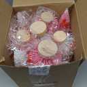 Soaoo 12 Pack Bottle Brush Christmas Trees with Bow 5 6 8 10 Inches Artificial Christmas Tree Decorations with Wood Base for Winter Snow Miniature Scene Tabletop Decor (Green, Gold, Ivory)