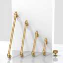 10 Pack Champagne Bronze Cabinet Knobs 1-1/10 Inch(28mm) Single Hole Cabinet Pulls Round Kitchen Cabinet Knobs Drawer Knobs