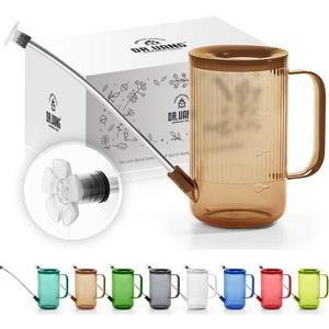 Small Watering Can Indoor Plants with Long Spout (1L, Amber Brown)