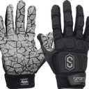Sports Unlimited Max Clash Lineman Adult/Youth Padded Football Gloves, Lineman Football Gloves, Men's and Boys Offensive/Defensive Line (Black) Size: Youth X-Large